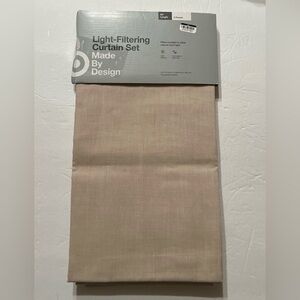 Light-Filtering Curtain Set 2 Panels Made by Design Tan 42" W x 63” L